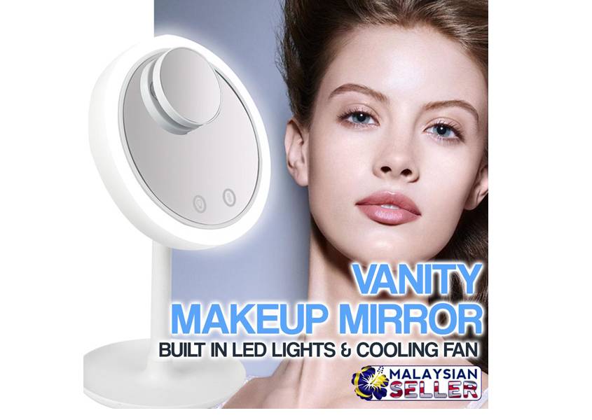 Illuminated Makeup Mirror with Fan Illuminated Makeup Mirror with Fan Beauty tools