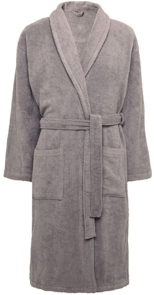 Egyptian Cotton Bath Robe – Gray Egyptian Cotton Bath Robe – Gray Bed & Bath